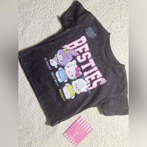 Hello Kitty Besties Kids T-Shirt - Black and Pink